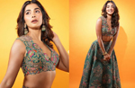Pooja Hegde weaves magic in a green floral embroidered lehenga, see pics